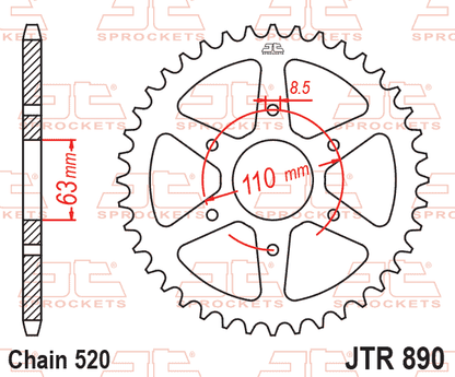 Sprockets Rear (890 - 42T) - JT