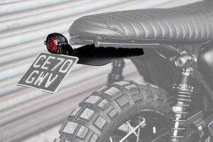High Tail Customs Mudguard - Predrilled - Black Anodised