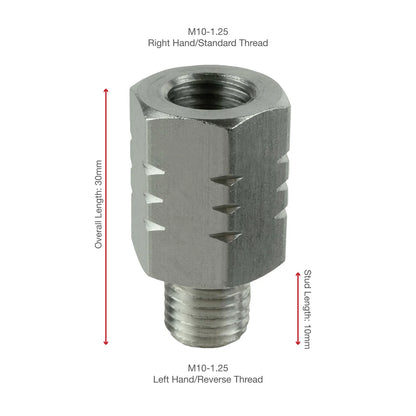 RAM M10-1.25 20mm Mirror Thread Extension & Reverse Thread Adapter