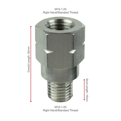 RAM M10-1.25 20mm Mirror Thread Extension & Reverse Thread Adapter