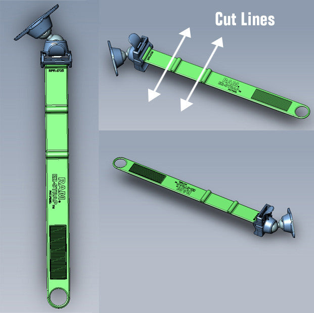 RAM Set - EZ-Strap Mount with Short Arm and Diamond Adapter Base.