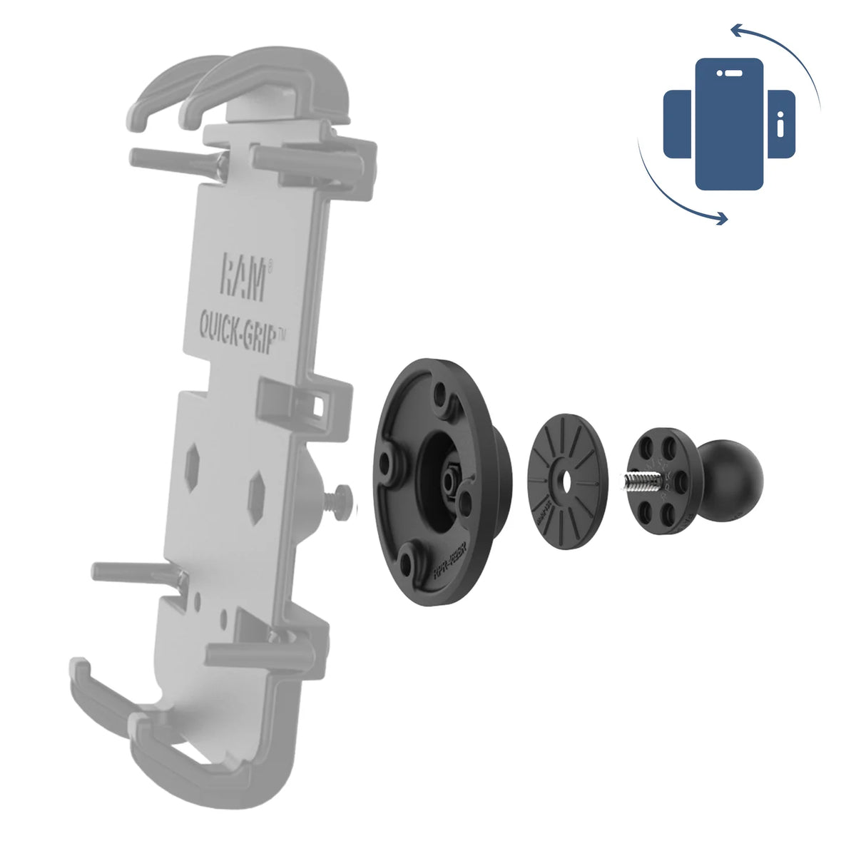 Adapter - Rotating Ball for Phone Holders - 25mm B Size