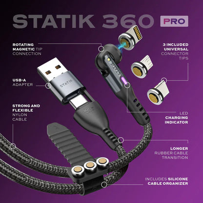 Magnetic Charging Cable - 100W USB A/C + Iphone