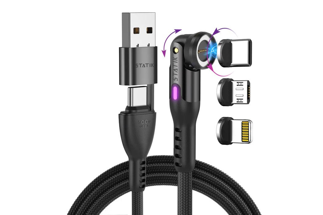 Magnetic Charging Cable - 100W USB A/C + Iphone