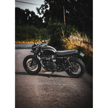 High Tail Customs Mudguard - Predrilled - Black Anodised