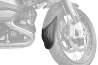 BMW R1200 / R1250 GS front fender extension made from black ABS plastic for improved mudguard coverage.
