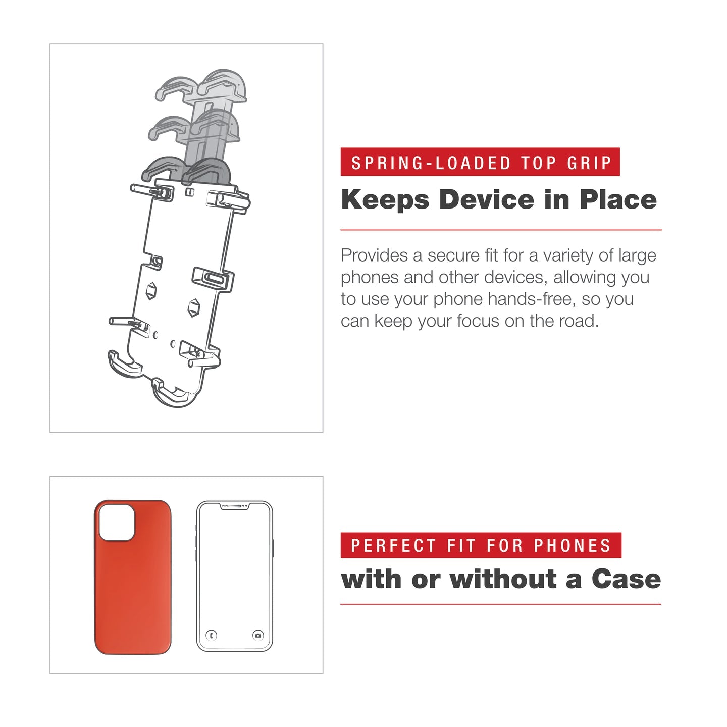 RAM HOL - Quick-Grip XL Phone + Claw