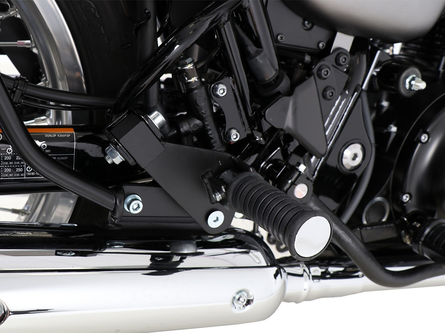 Kawasaki W800 Street/Cafe Ergonomics - Pillion Footrest lowering Kit.