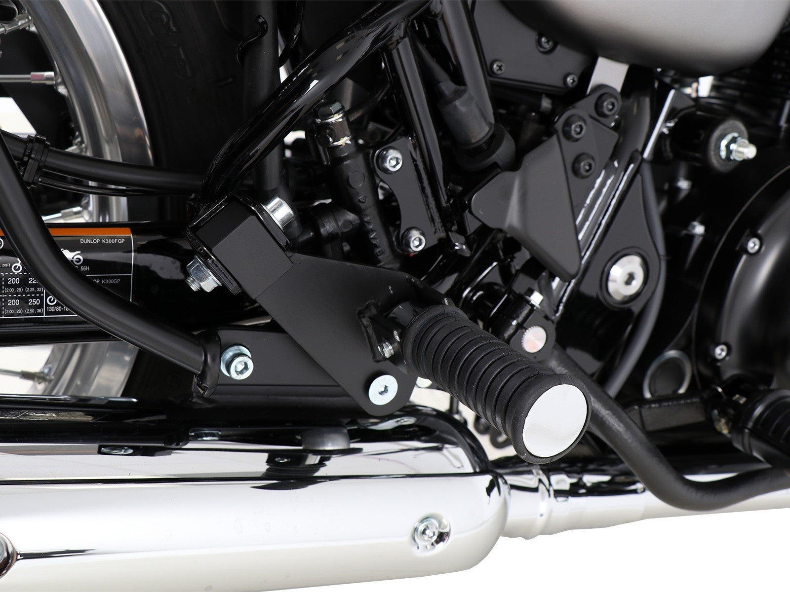 Kawasaki W800 Street/Cafe Ergonomics - Pillion Footrest lowering Kit.