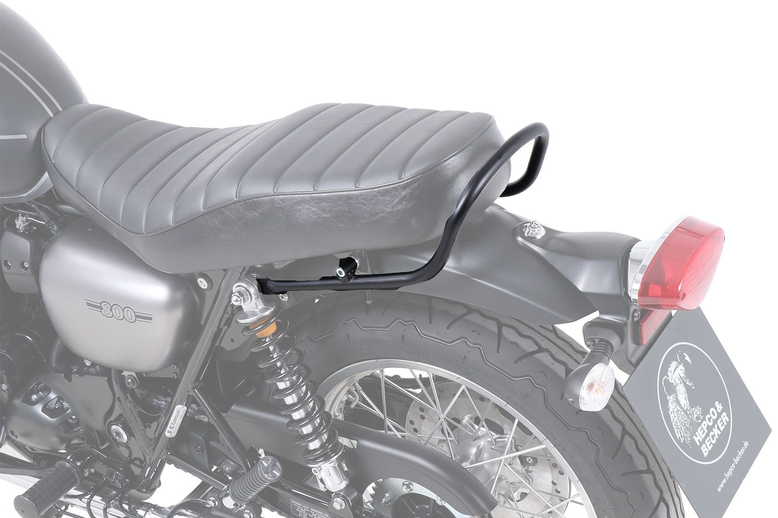 Kawasaki W800 Street/Cafe Ergonomics - Pillion Grab Railing.