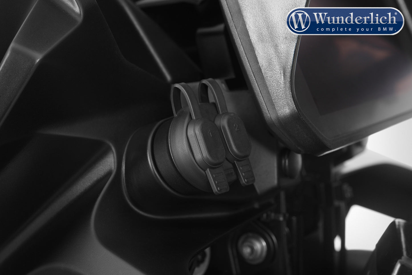 USB dual socket - Black.