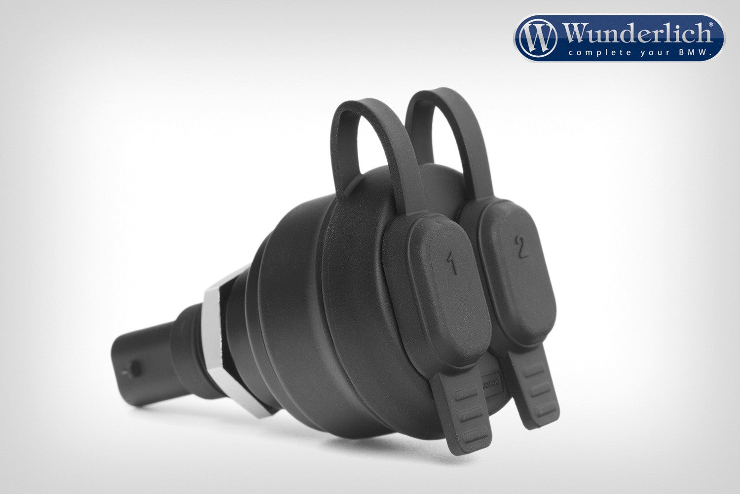 USB dual socket - Black.