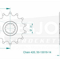 Sprockets Front (13019-14T) - Esjot