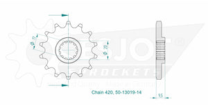 Sprockets Front (13019-14T) - Esjot