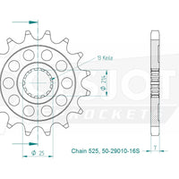 Sprockets Front (29010-17T) - Esjot (Sports)
