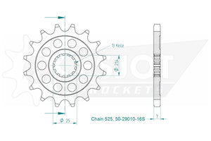 Sprockets Front (29010-17T) - Esjot (Sports)