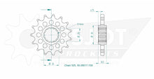 Sprockets Front (29017-15T) - Esjot (Sports)