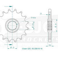 Sprockets Front (29018 - 16T) - Esjot
