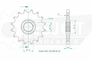 Sprockets Front (29018 - 16T) - Esjot