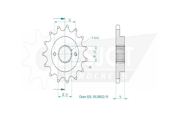 Ducati Hypermotard/SP Spares - Esjot Sprockets.