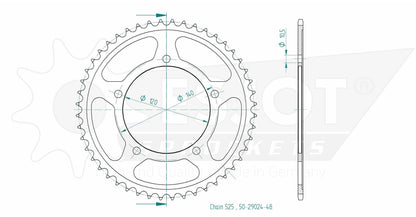 Sprockets Rear (29024 - 48T) - Esjot