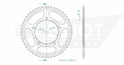 Sprockets Rear (29024 - 50T) - Esjot