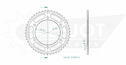 Sprockets Rear (29026-46T) - Esjot