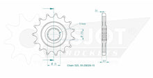 Sprockets Front (29029 - 15T) - Esjot