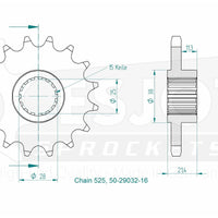 Sprockets Front (29032-16T) - Esjot