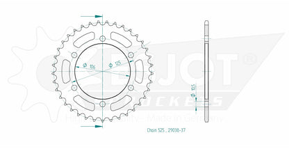 Sprockets Rear (29038 - 50T) - Esjot