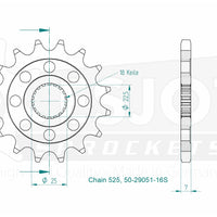 Sprockets Front (29051 - 16S) - Esjot