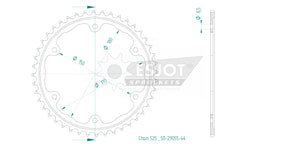 Sprockets Front (29055-44T) - Esjot