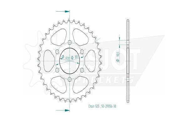 Triumph  Street Triple 765 Spares - Esjot Sprockets.