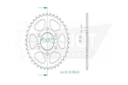 Triumph  Street Triple 765 Spares - Esjot Sprockets.