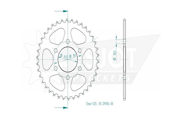 Triumph Daytona / Street 675 Spares - Esjot Sprockets.