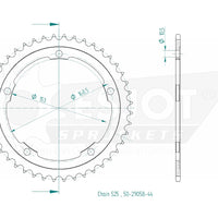 Sprockets Rear (29058-44T) - Esjot