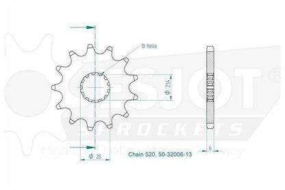 Sprockets Front (32006-13T) - Sports