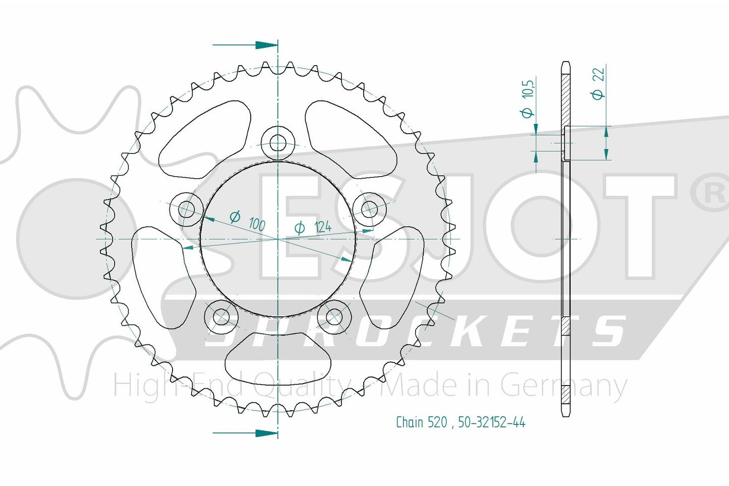 Sprockets Rear (32166-42T) - Esjot