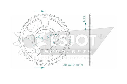 Sprockets Rear (32161-41T) - Esjot