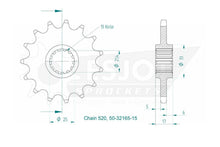 Sprockets Front (32165-16T) - Esjot