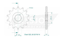 Sprockets Front (32178-14T) - Esjot