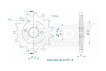 Sprockets Front (32179-15T) - Esjot