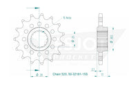 Sprockets Front (32181-15T) - Esjot (Sports)
