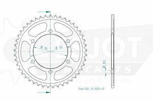 Sprockets Rear (35013-45T) - Esjot