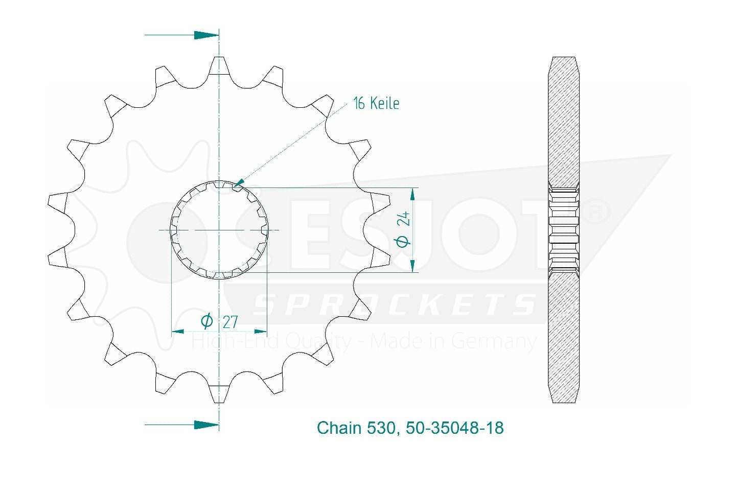 Sprockets Rear (32050-40T) - Esjot