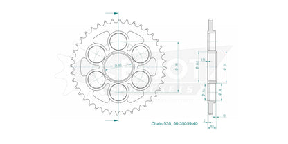 Sprockets Rear (35059 - 40T) - Esjot