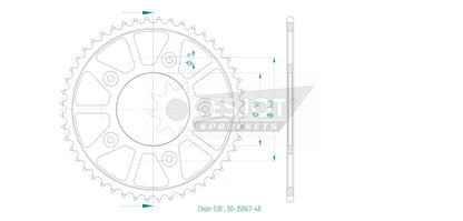Sprockets Rear (50-35067-48) - Esjot