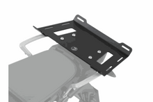 Universal rear enlargement rack in black, premium aluminium, ideal for luggage extension, fits most bikes.
