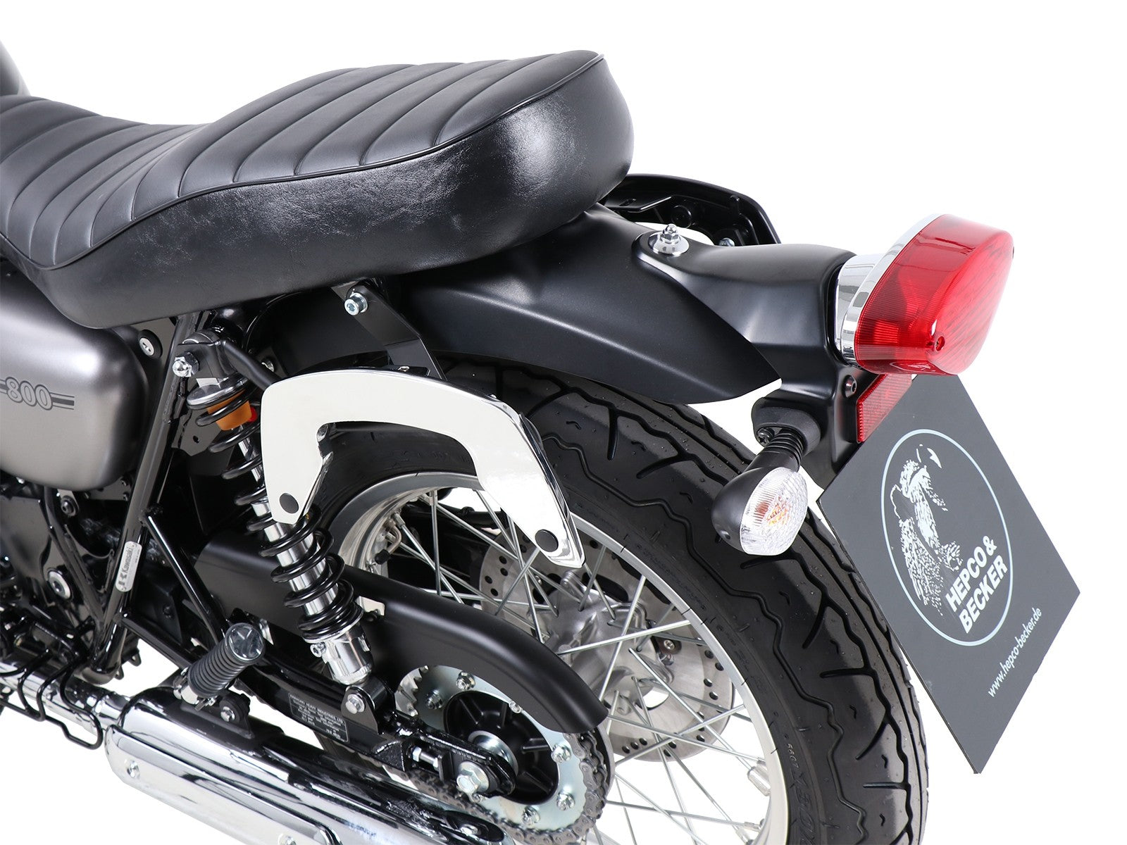 Kawasaki W800 Street/Cafe Side Carrier - C-Bow Soft Bag Carrier.
