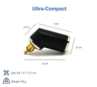 DIN (Hella) to 36W PD USB-C + QC 3.0 (ANGLED)
